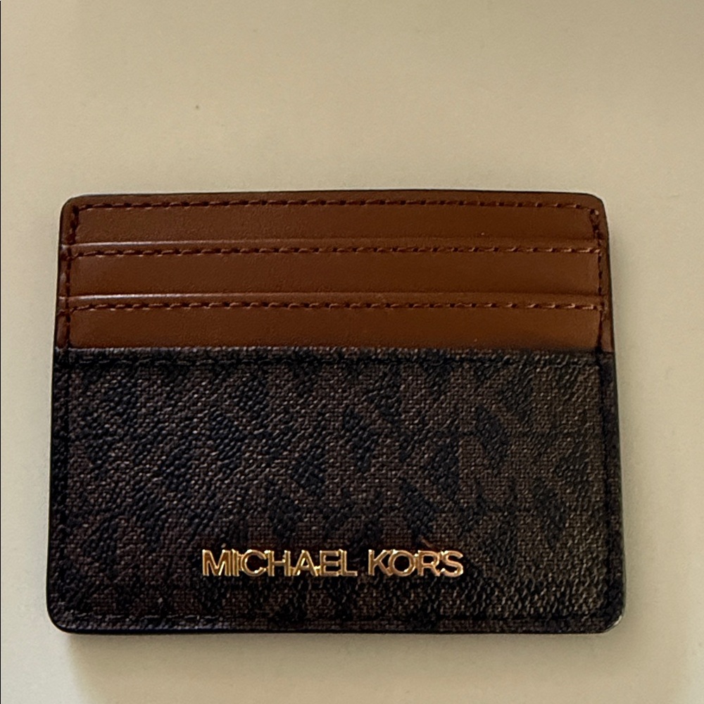 Michael Kors Two-Tone Card Holder